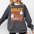 What Are We Doing Today Halloween PE Spooky Teacher Comfort Colors Sweatshirt Pepper