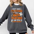 I Don't Need A Costume I'm Math Teacher Costume Halloween Men Women Comfort Colors Sweatshirt Pepper