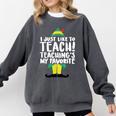 Duble2t I Just Like To Teach Teachings My Favorite Elf Teacher -Adults & -Kids Red Short Sleeve Comfort Colors Sweatshirt Pepper Duble2t I Just Like To Teach Teachings My Favorite Elf Teacher -Adults & -Kids Red Short Sleeve Comfort Colors Sweatshirt Pepper