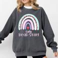 Early Headstart Cute Retro Rainbow Teachers Comfort Colors Sweatshirt Pepper