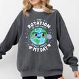 Earth Day Rotation Of The Earth Makes My Day Science Teacher Comfort Colors Sweatshirt Pepper