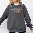 Ed Teacher Leopard Appreciation For Women For Work Comfort Colors Sweatshirt Pepper Ed Teacher Leopard Appreciation For Women For Work Comfort Colors Sweatshirt Pepper