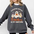 Exhausted Daycare Teacher Is My Costume Halloween Ghost Fun For Men Women Comfort Colors Sweatshirt Pepper Exhausted Daycare Teacher Is My Costume Halloween Ghost Fun For Men Women Comfort Colors Sweatshirt Pepper