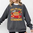 Fall In Love With Learning Pumpkin Thanksgiving Teacher Fall Comfort Colors Sweatshirt Pepper Fall In Love With Learning Pumpkin Thanksgiving Teacher Fall Comfort Colors Sweatshirt Pepper