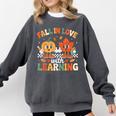 Fall In Love With Learning Shirt Autumn Thanksgiving Teacher Comfort Colors Sweatshirt Pepper