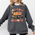 Fall In Love With Learning Teacher Retro Thanksgiving Comfort Colors Sweatshirt Pepper