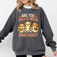 Are You Fall O Ween Directions Teacher Halloween Dog Ghost Comfort Colors Sweatshirt Pepper
