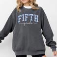 Fifth Grade Coquette Toile Blue Bow Floral Women Teacher Comfort Colors Sweatshirt Pepper Fifth Grade Coquette Toile Blue Bow Floral Women Teacher Comfort Colors Sweatshirt Pepper