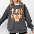 First Grade Fall Floral Coquette Bow Teachers Students Comfort Colors Sweatshirt Pepper First Grade Fall Floral Coquette Bow Teachers Students Comfort Colors Sweatshirt Pepper