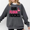 Our Flock Rocks Flamingo Mother's Day Teacher Comfort Colors Sweatshirt Pepper Our Flock Rocks Flamingo Mother's Day Teacher Comfort Colors Sweatshirt Pepper