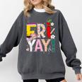 Fri-Yay Happy Friday Lovers Teacher Weekend Women Comfort Colors Sweatshirt Pepper