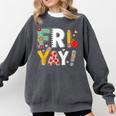 Fri Yay Teacher Happy Friday Friyay Weekend Back To School Comfort Colors Sweatshirt Pepper