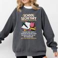 Front Office Teacher Admin Meaning School Secretary Comfort Colors Sweatshirt Pepper