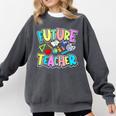 Future Teacher Kid's Career Comfort Colors Sweatshirt Pepper Future Teacher Kid's Career Comfort Colors Sweatshirt Pepper