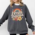 Future Teacher Kids Youth Girls Rainbow Pre-k Kindergarten Comfort Colors Sweatshirt Pepper Future Teacher Kids Youth Girls Rainbow Pre-k Kindergarten Comfort Colors Sweatshirt Pepper