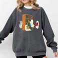 Ghosts Reading Books Teacher Halloween Librarian Boooks Comfort Colors Sweatshirt Pepper Ghosts Reading Books Teacher Halloween Librarian Boooks Comfort Colors Sweatshirt Pepper