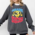 Grade 3 Super Squad Superhero Teacher Team Men Women Girls Kids Comfort Colors Sweatshirt Pepper