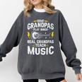 Some Grandpas Play Bingo Real Grandpas Teach Music Teacher Comfort Colors Sweatshirt Pepper