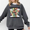 Groovy ABA RBT Therapist In My Behavior Analyst Era Teacher Comfort Colors Sweatshirt Pepper