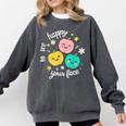Groovy Happy To See Your Face Teacher School Appreciation Comfort Colors Sweatshirt Pepper Groovy Happy To See Your Face Teacher School Appreciation Comfort Colors Sweatshirt Pepper