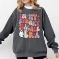 Groovy In My Spooky Teacher Era Halloween Party Boo Comfort Colors Sweatshirt Pepper