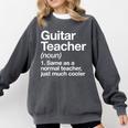 Guitar Teacher Definition Musician Music Men Women Girls Kids Comfort Colors Sweatshirt Pepper