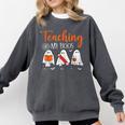 Halloween Ghost Teachers Teaching My Boos Costume Women Men Comfort Colors Sweatshirt Pepper