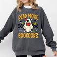 Halloween Read More Books Retro Costume Teacher Women Girls Comfort Colors Sweatshirt Pepper