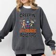 Halloween Teacher Creepin It Real With My 4th Grade Monsters Comfort Colors Sweatshirt Pepper Halloween Teacher Creepin It Real With My 4th Grade Monsters Comfort Colors Sweatshirt Pepper