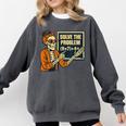 Halloween Teacher Six Seven Meme 6 7 Skeleton Spooky Costume Comfort Colors Sweatshirt Pepper