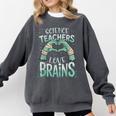 Halloween Teacher Tshirts Science Teachers Love Brains Comfort Colors Sweatshirt Pepper