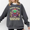 Halloween Teacher Zombie Reading Is Good For Brains Comfort Colors Sweatshirt Pepper Halloween Teacher Zombie Reading Is Good For Brains Comfort Colors Sweatshirt Pepper