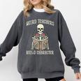 Halloween Weird Teachers Build Character Costume Men Women Comfort Colors Sweatshirt Pepper