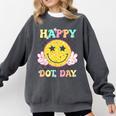 Happy Dot Day Hippie Flowers Smile Face Groovy Teacher Kids Comfort Colors Sweatshirt Pepper Happy Dot Day Hippie Flowers Smile Face Groovy Teacher Kids Comfort Colors Sweatshirt Pepper