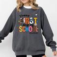 Happy First Day Of School PE Teacher Life Back To School Comfort Colors Sweatshirt Pepper