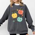 Happy To See Your Face Teacher Apple Comfort Colors Sweatshirt Pepper Happy To See Your Face Teacher Apple Comfort Colors Sweatshirt Pepper