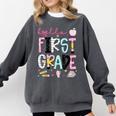 Hello First Grade Teacher Coquette Pencil Bow Back To School Comfort Colors Sweatshirt Pepper Hello First Grade Teacher Coquette Pencil Bow Back To School Comfort Colors Sweatshirt Pepper