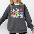 Hello Kindergarten Team Kinder Back To School Teacher Kids Comfort Colors Sweatshirt Pepper