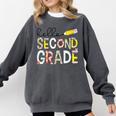 Hello Second Grade Team 2nd Grade Back To School Teacher Kid Comfort Colors Sweatshirt Pepper