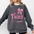 Hello Third Grade First Day Of School Coquette Teacher Girl Comfort Colors Sweatshirt Pepper
