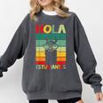 Hola Estudiantes Spanish Teacher Back To School 2025 Comfort Colors Sweatshirt Pepper