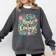 House Of Courage Flowers RCA School Teacher Student Tee Comfort Colors Sweatshirt Pepper