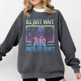 I'Ll Just Wait Until It's Quiet Skeleton Messy Bun Teacher Comfort Colors Sweatshirt Pepper I'Ll Just Wait Until It's Quiet Skeleton Messy Bun Teacher Comfort Colors Sweatshirt Pepper