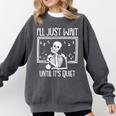 Ill Just Wait Until Its Quiet Teacher Lazy Halloween Costume Comfort Colors Sweatshirt Pepper