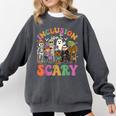Inclusion Isnt Scary Halloween Skeleton Ghost Sped Teacher Comfort Colors Sweatshirt Pepper