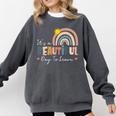 It's A Beautiful Day To Learn Cute Rainbow Boho Teacher Comfort Colors Sweatshirt Pepper It's A Beautiful Day To Learn Cute Rainbow Boho Teacher Comfort Colors Sweatshirt Pepper