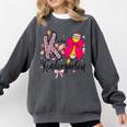 K Is For Kindergarten Teacher Coquette Bow Back To School Comfort Colors Sweatshirt Pepper
