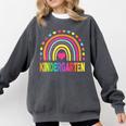 Kindergarten Rainbow Girls Boys Teacher Team Kinder Squad Comfort Colors Sweatshirt Pepper Kindergarten Rainbow Girls Boys Teacher Team Kinder Squad Comfort Colors Sweatshirt Pepper