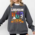 Librarian Boo Crew Teacher Student Halloween Costume Comfort Colors Sweatshirt Pepper