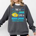 Librarian Teacher Dive Into A Good Book Reading Premium Tri-Blend Comfort Colors Sweatshirt Pepper Librarian Teacher Dive Into A Good Book Reading Premium Tri-Blend Comfort Colors Sweatshirt Pepper